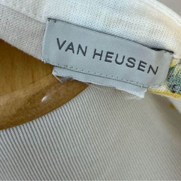 Van Heusen Floral Linen Popover Shirt M - Picture 5 of 7